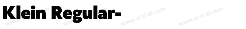 Klein Regular字体转换